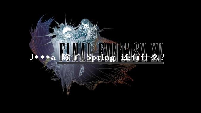 J***a 除了 Spring 还有什么？