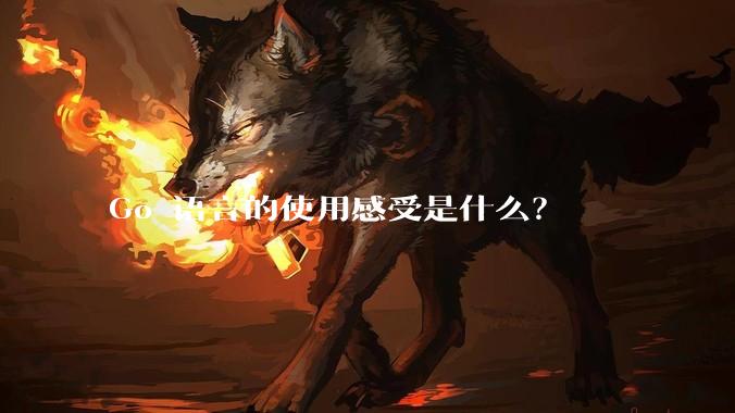 Go 语言的使用感受是什么？