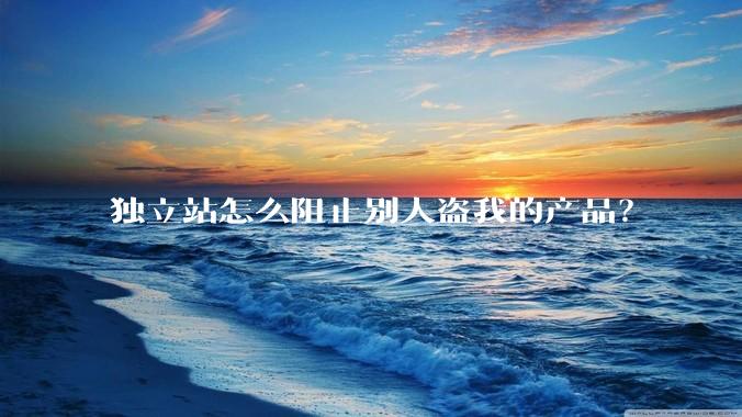 独立站怎么阻止别人盗我的产品？
